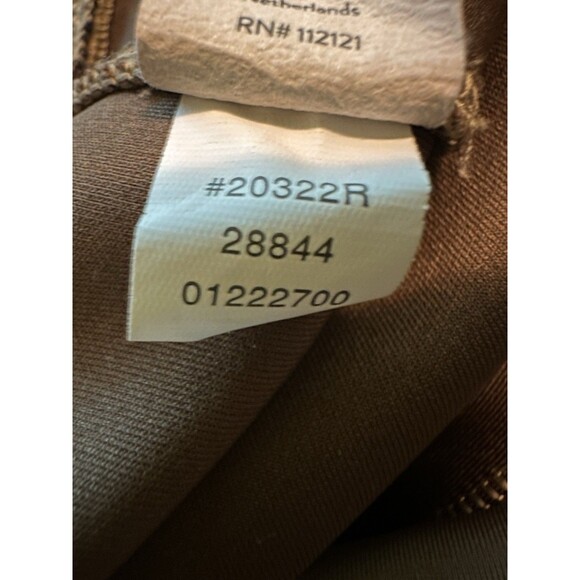 SPANX Faux Suede Tan Taupe Skinny Pull On Stretch Pants Leggings Women's LARGE - Picture 8 of 11